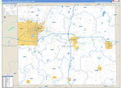 Battle Creek Metro Area Wall Map Basic Style 2026